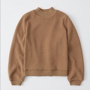 Abercrombie & Fitch Sherpa Mock Neck Sweatshirt